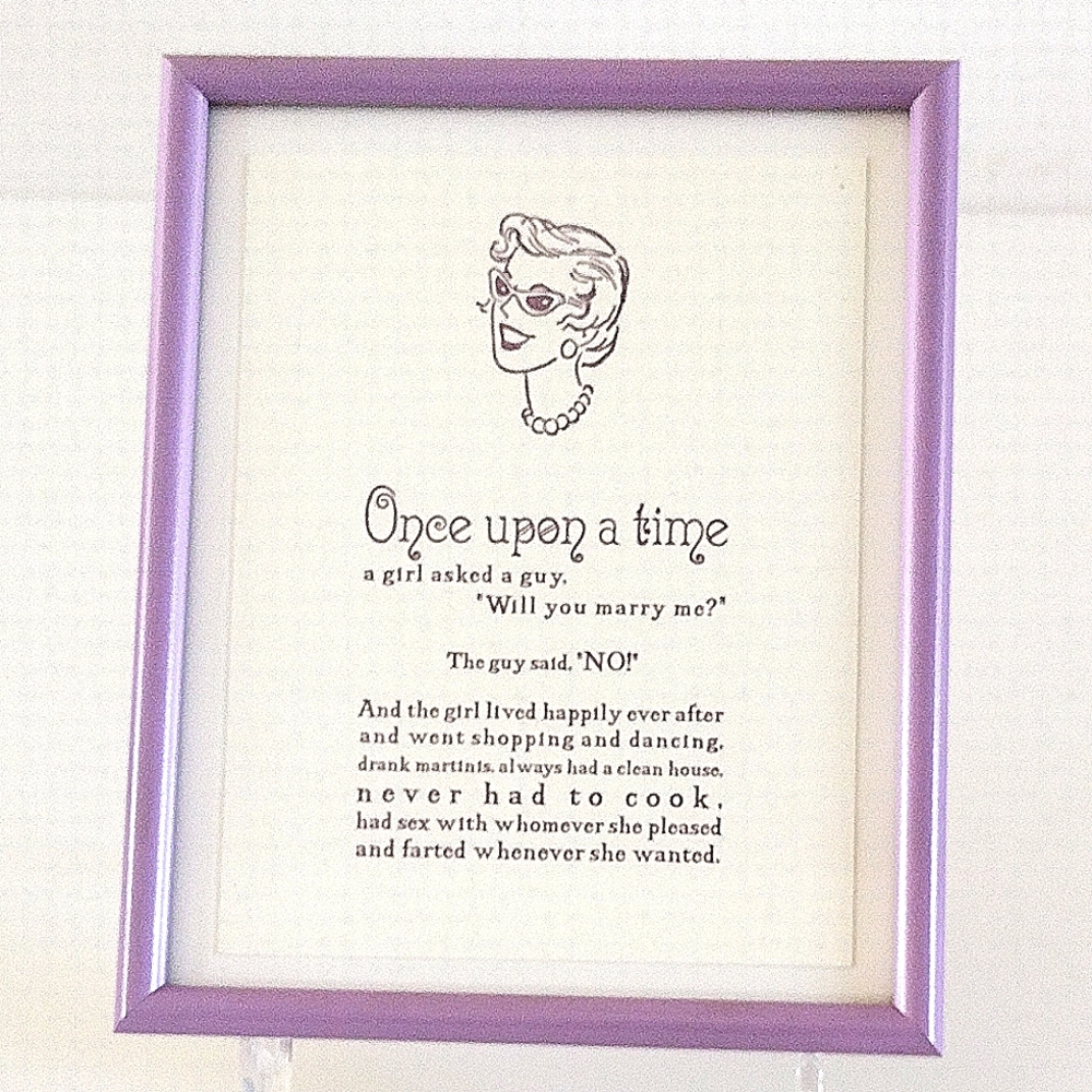 Once Upon a Time Single Lady Funny Custom Framed